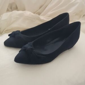 Bandolino Black Pointed Knot Flats - New In Box